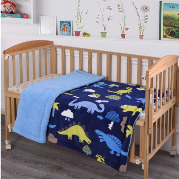 COPY - Kids Cozy Blanket ,Plush Sherpa Backing 40" x 50" Multicolor - Picture 1 of 1